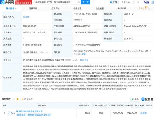 航宇微在廣東成立科技發展公司，布局AI與衛星業務及信息系統集成服務